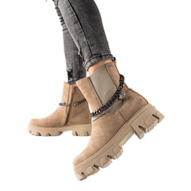 Goodin Warm boots with chains beige