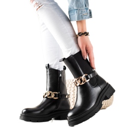 TRENDI High Boots With Chain black TRENDI High Boots With Chain black