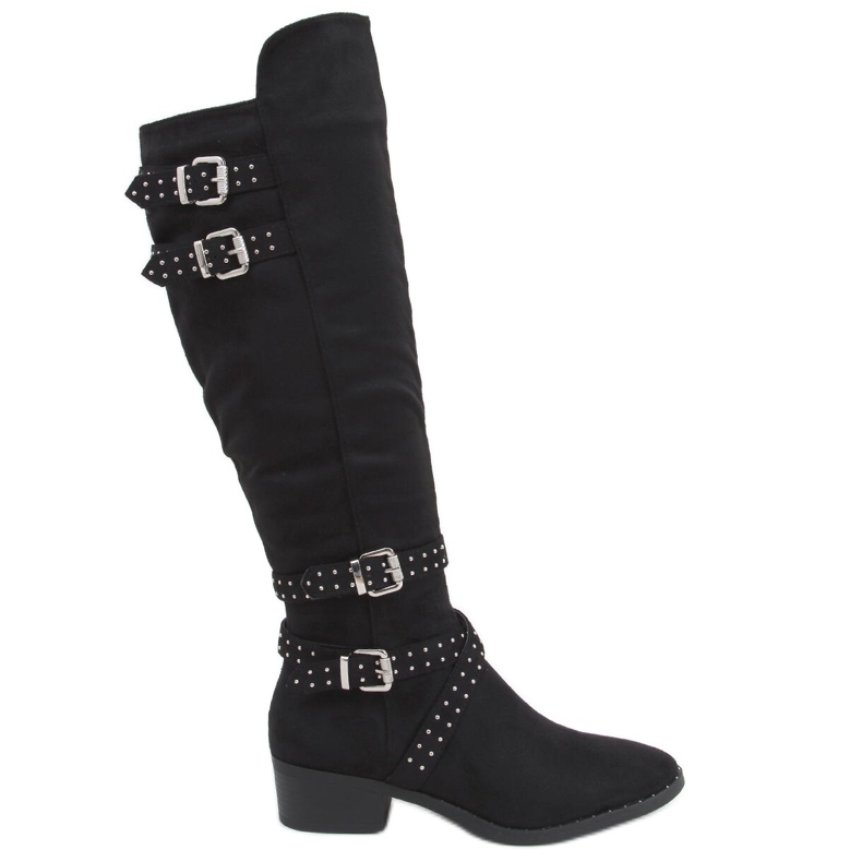 Zettu Black women's riding boots