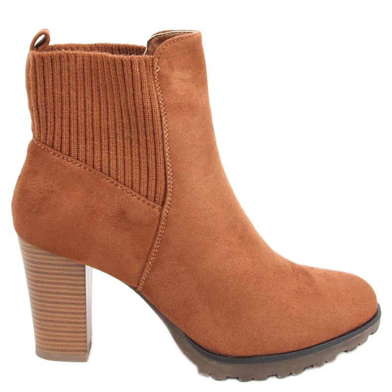 Women's high-heeled boots Rosst Camel brown
