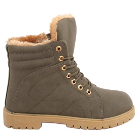 Women's insulated timber boots Polle Green Black