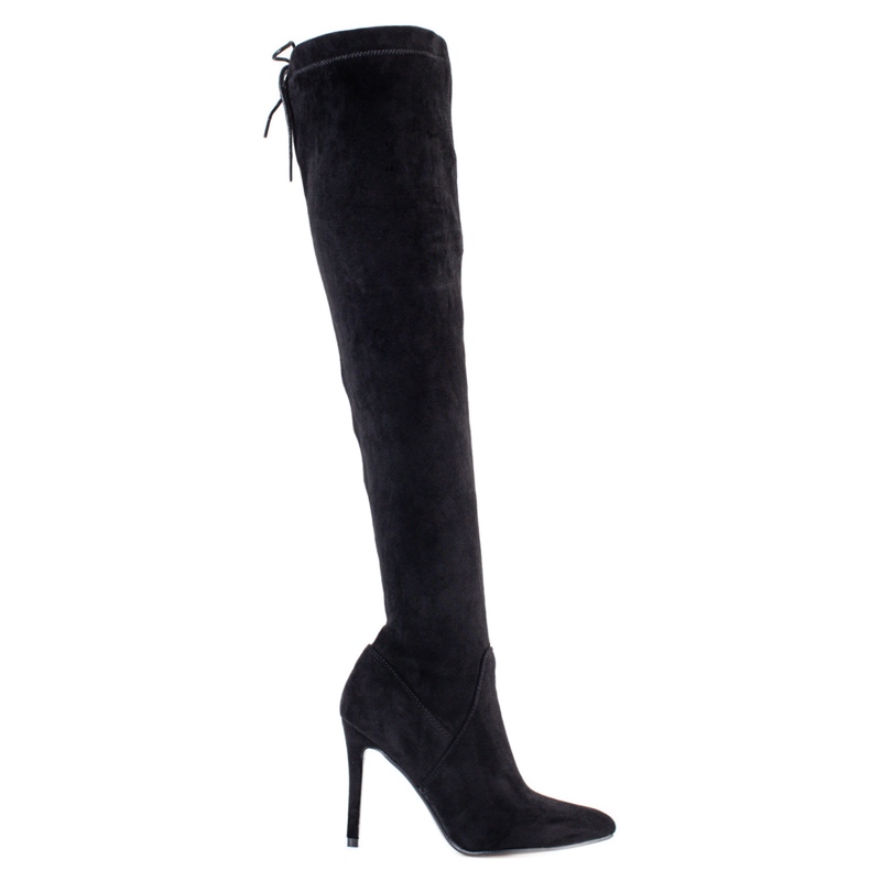 PA1 Suede boots on a high heel black