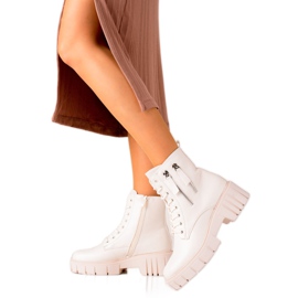 Goodin Fashionable Trappers With Decorative Zippers beige