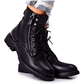 Black Mirthbrow Warm Boots With Zipper