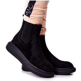 PS1 Suede Booties Jodhpur boots on the Black Marissa platform