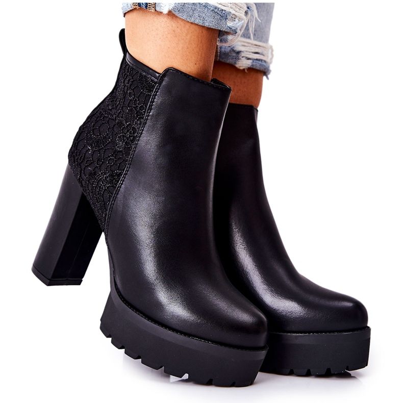 PS1 High Leather Boots On A Black Diomice Post