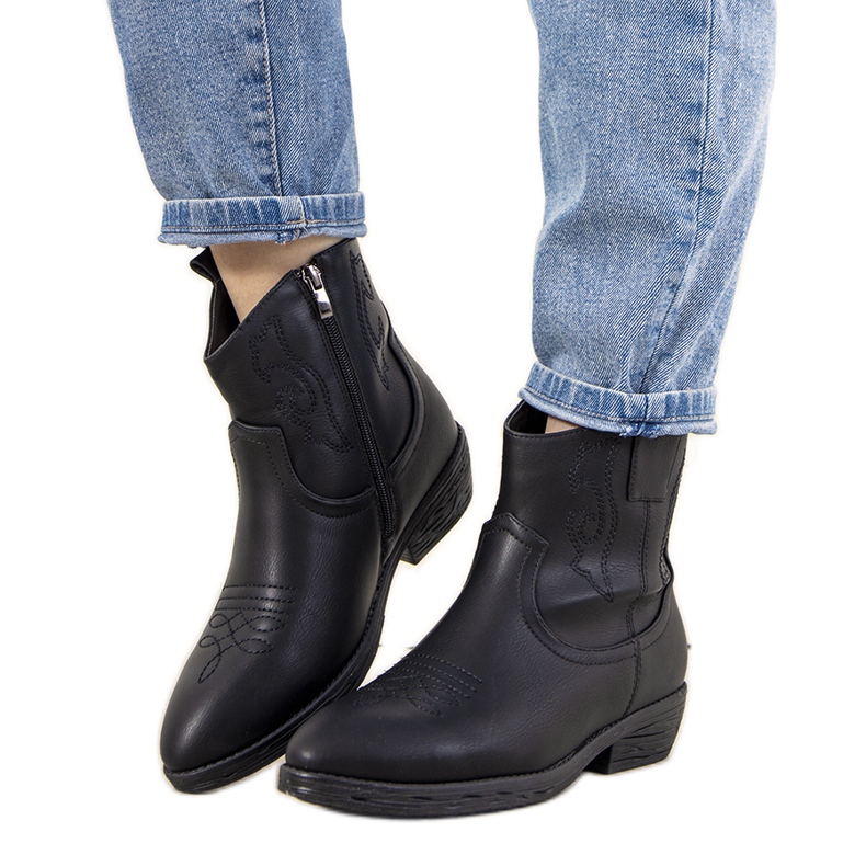 Black Belda insulated cowboy boots