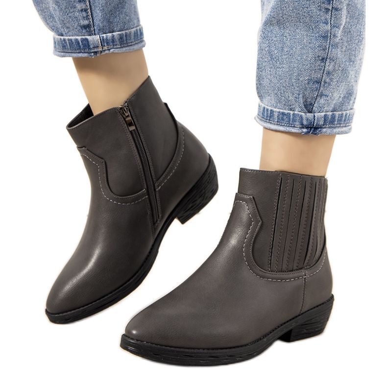 Gray Jolicoeur insulated cowboy boots grey Gray Jolicoeur insulated cowboy boots grey