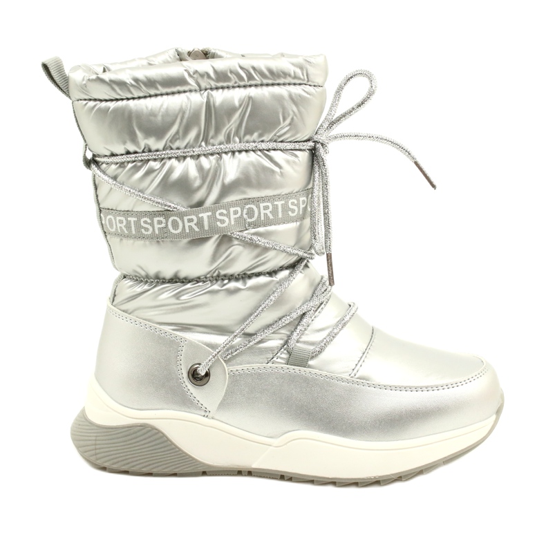 Waterproof Children's Snow Boots Miss Evento 21DZ23-4325 Silver
