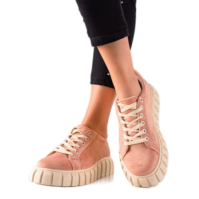 Renda Suede Sneakers pink