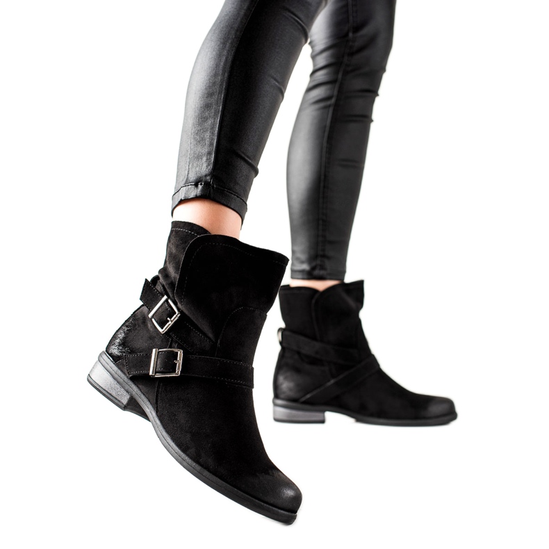 W. Potocki Potocki slip-on suede boots black