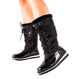 TRENDI High Snow Boots With Fur black