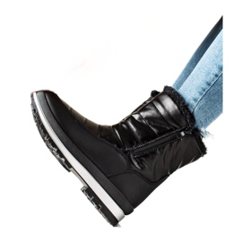 TRENDI Classic Snow Boots On The Zipper black