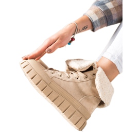 TRENDI Boots, Sneakers With Sheepskin beige TRENDI Boots, Sneakers With Sheepskin beige