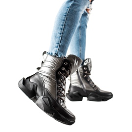 Seastar Warm fashionable snow boots silver grey