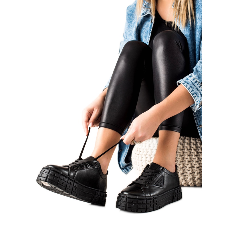 Goodin Sneakers With Eco Leather On The Platform black