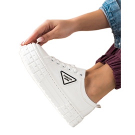 Goodin Sneakers With Eco Leather On The Platform white