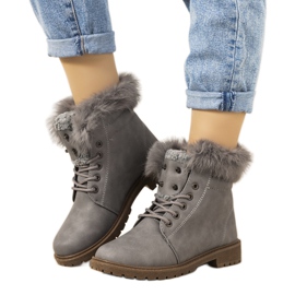 Gray LeBatelier women's insulated boots grey