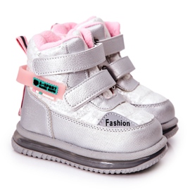 PJ2 Warm Snow Boots Silver Hesiera Boots With Zipper pink