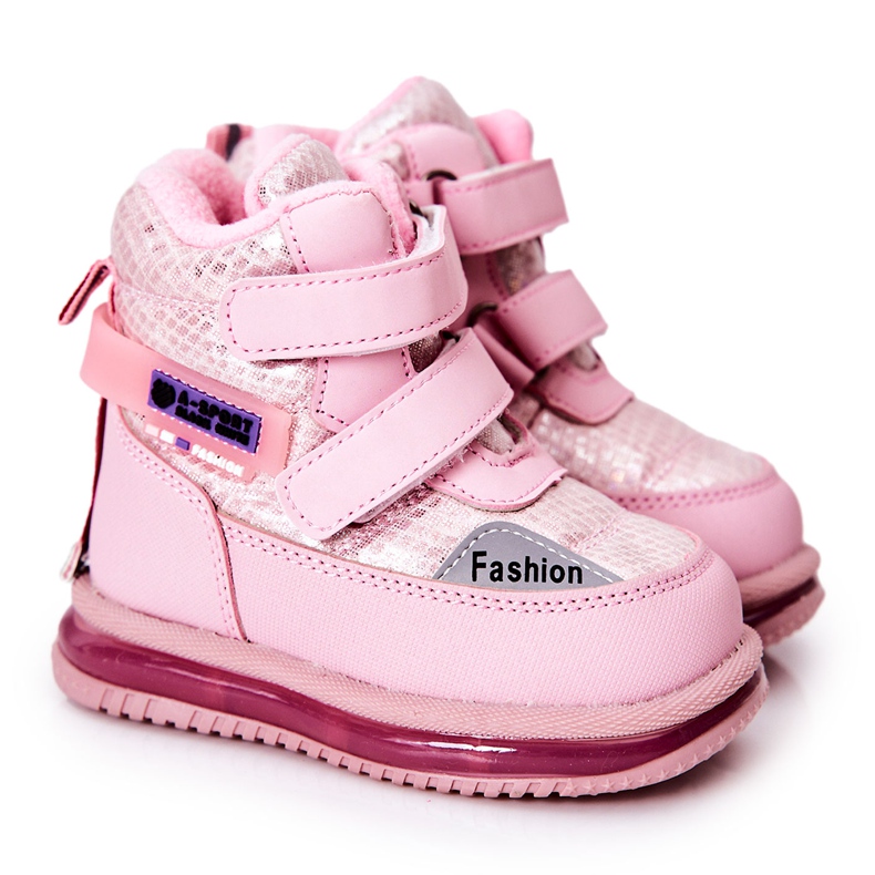 PJ2 Warm Snow Boots With Pink Hesiera Zipper