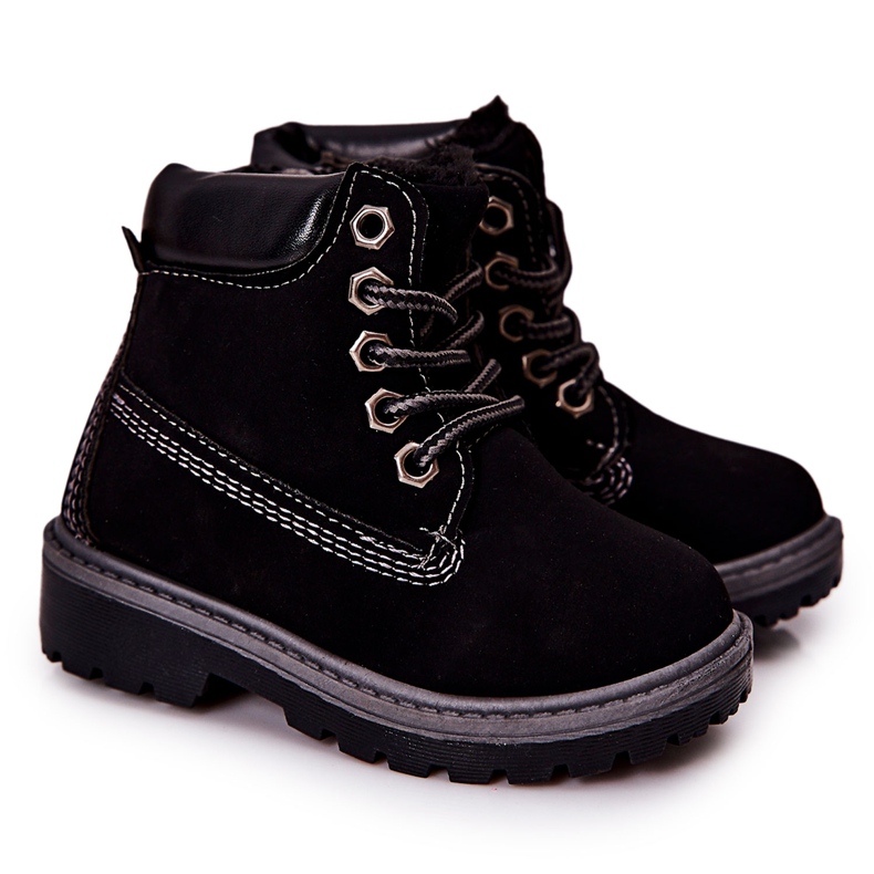 Children's Trappers Boots Black Milos Children's Trappers Boots Black Milos
