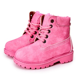 Children's Trappers Boots Pink Milos