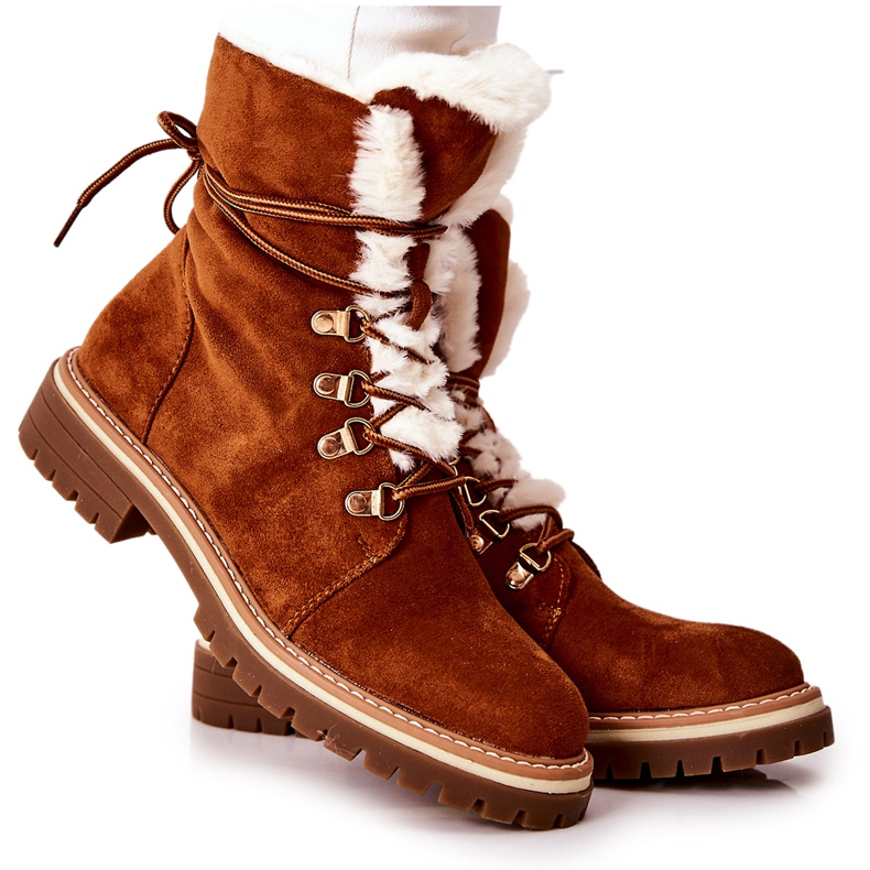 Camel Nelby Warm Boots brown
