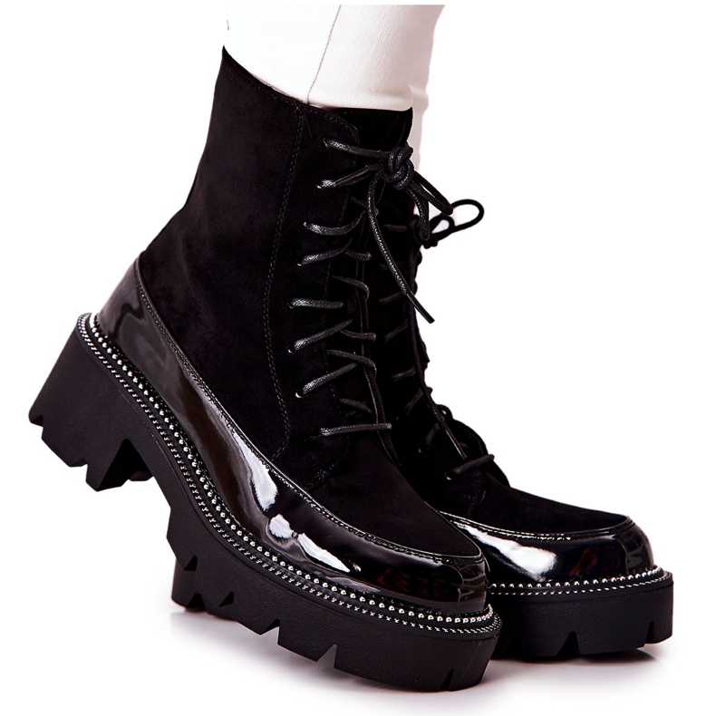 High Boots On Black Solutia Zipper
