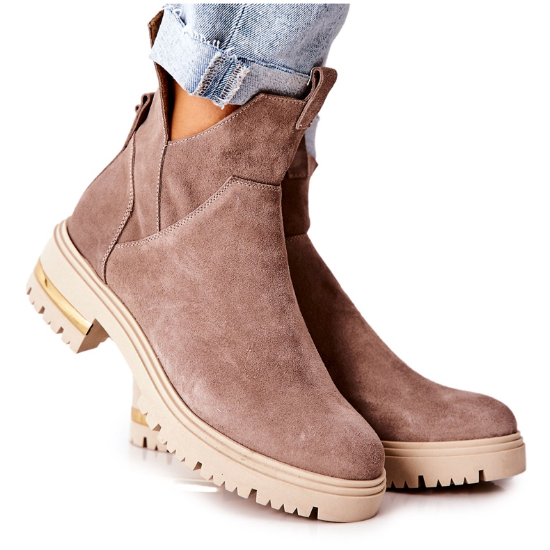 PA2 Warm Boots With A Cut Cappucino Tanya beige