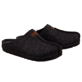 Felt slippers Panto Fino M INT1630 black grey
