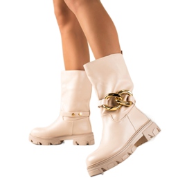 Bestelle High Worker Boots beige