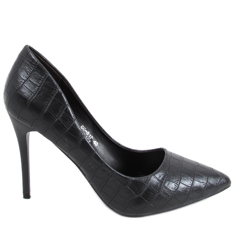 Women's high heels Hanne Black snake skin