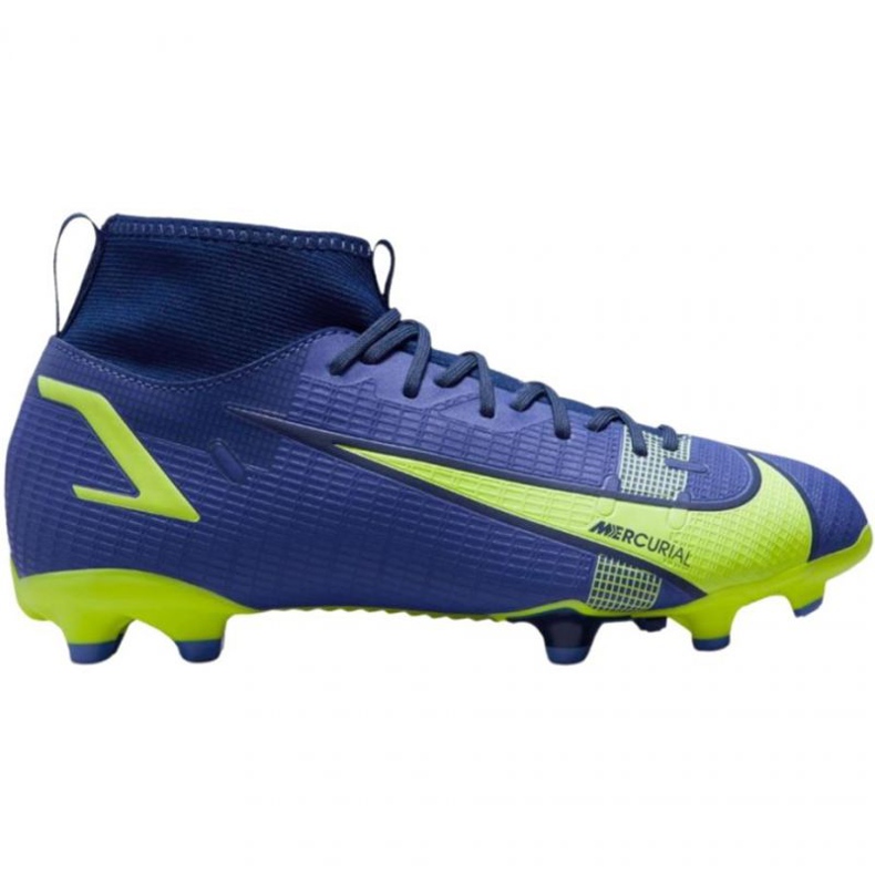 Nike Mercurial Superfly 8 Academy FG / MG Jr CV1127 474 soccer shoes royal, green blue