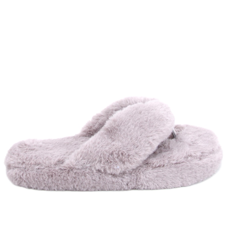Bunny Gray fur slippers grey
