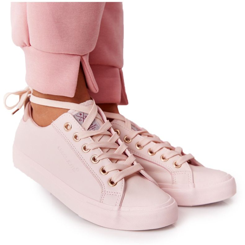 Big Star Women's Eco-Leather Sneakers Cross Jeans HH2R4004C Pink
