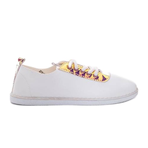 White Roses women's sneakers golden