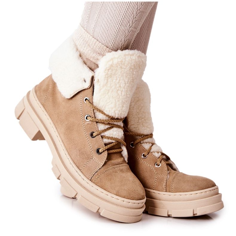 Boots Sneakers Warm Tied Beige Karley