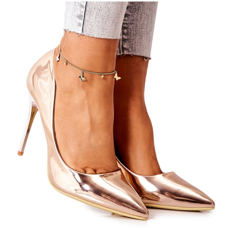 PG2 Elegant Mirror Heels Rose Gold Adrinnah golden