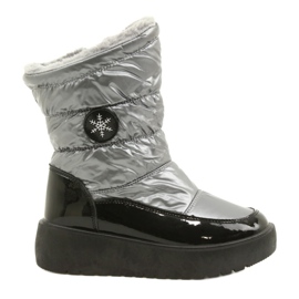 Women's snow boots snowflakes Filippo dbt3404 black and silver Women's snow boots snowflakes Filippo dbt3404 black and silver