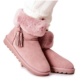FS1 Mukluki Warm Snow Boots Fringe Pink Sorella