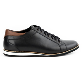 Olivier Men's leather shoes 7008KB black