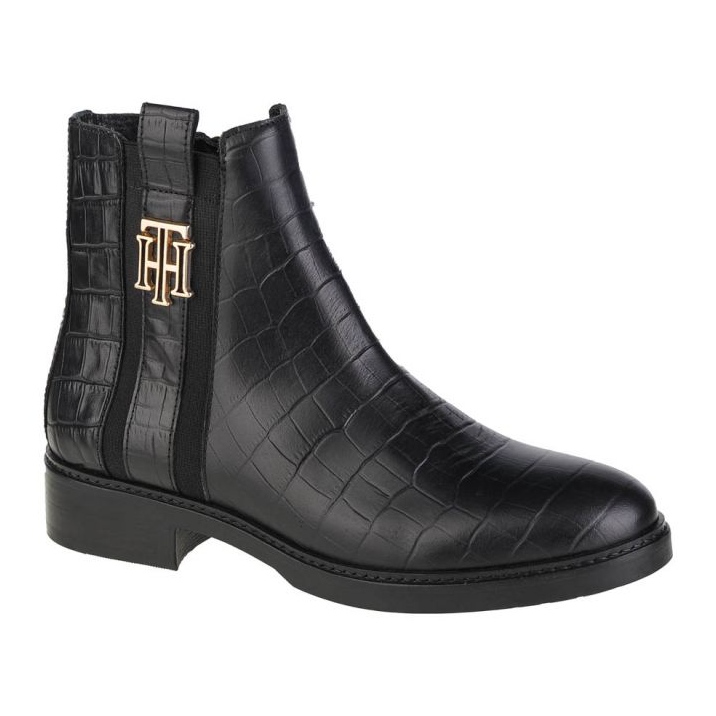 Tommy Hilfiger Croco Look Dressy Flat Boot W FW0FW05348-BDS black Tommy Hilfiger Croco Look Dressy Flat Boot W FW0FW05348-BDS black