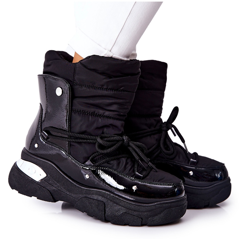 POTOCKI Snow Boots Warmed With Fur Black Holys