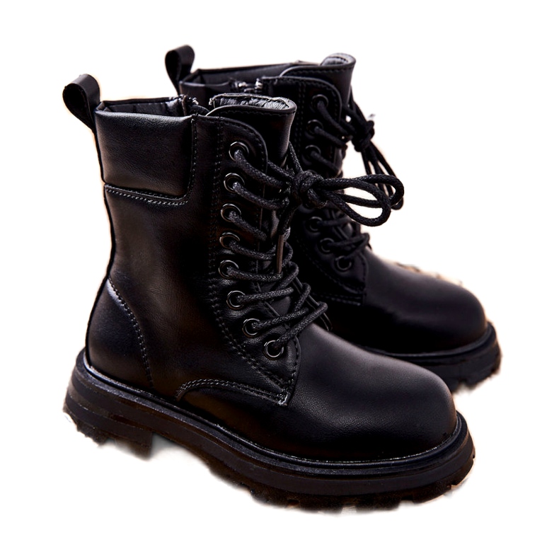 FR1 Classic Children's Black Boots With Zipper Clarika