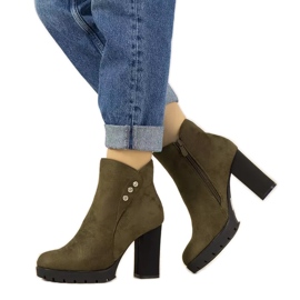 Castaneda suede green boots on the post