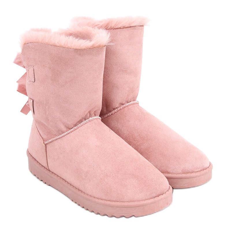 Women's snow boots with Tosse Pink bows