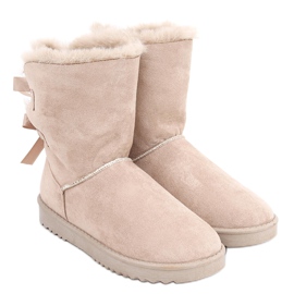 Women's snow boots with bows Tosse Beige