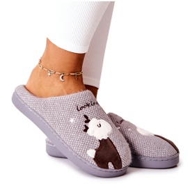 WJ1 Warm slippers Reindeer Gray Jilly brown grey