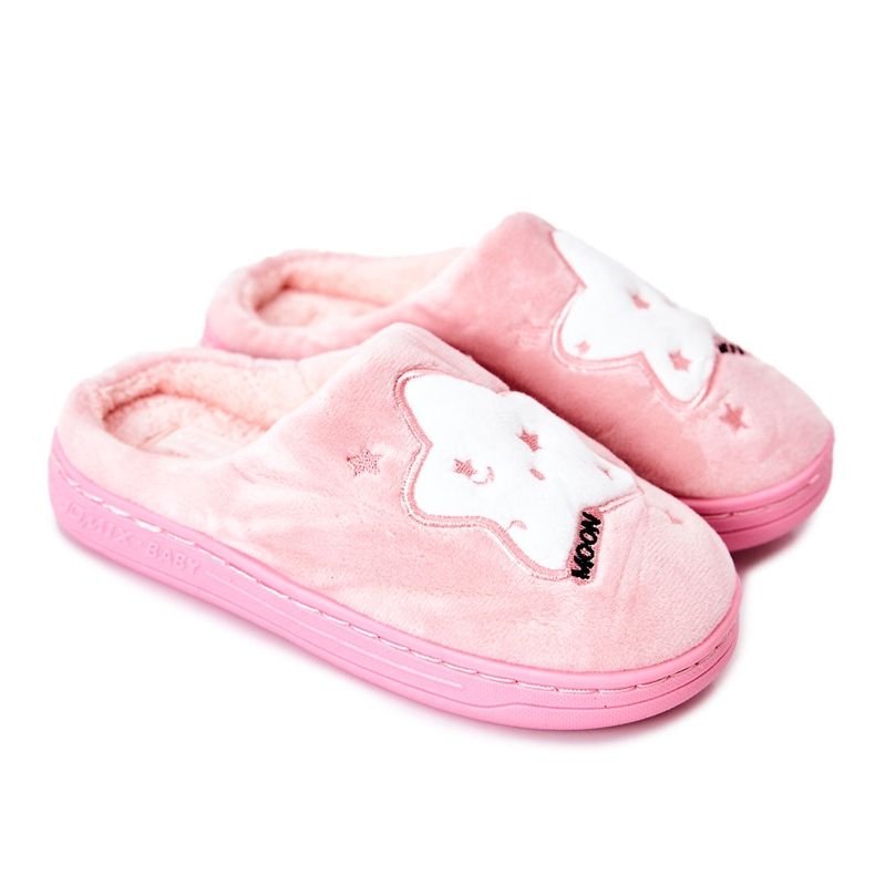 WJ1 Children's Warm Slippers Stars Light pink Nella white WJ1 Children's Warm Slippers Stars Light pink Nella white