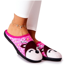 WJ1 Warm slippers Reindeer Pink Taffy